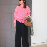 【スナップ】きれい色カーデで春を先取り！ 黒合わせで甘さを中和するテクニックも必見