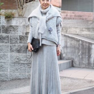 【スナップ】真冬は“ニットonニット”で決まり！ 今すぐマネしたいレイヤード術を大公開