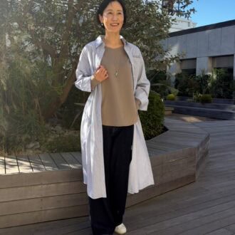 【50代のおしゃれスナップ】 「疲労回復ウェア」の着まわし