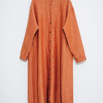 リネン洗いざらし 長袖シャツワンピース／無印良品（無印良品 銀座） price :¥6,990