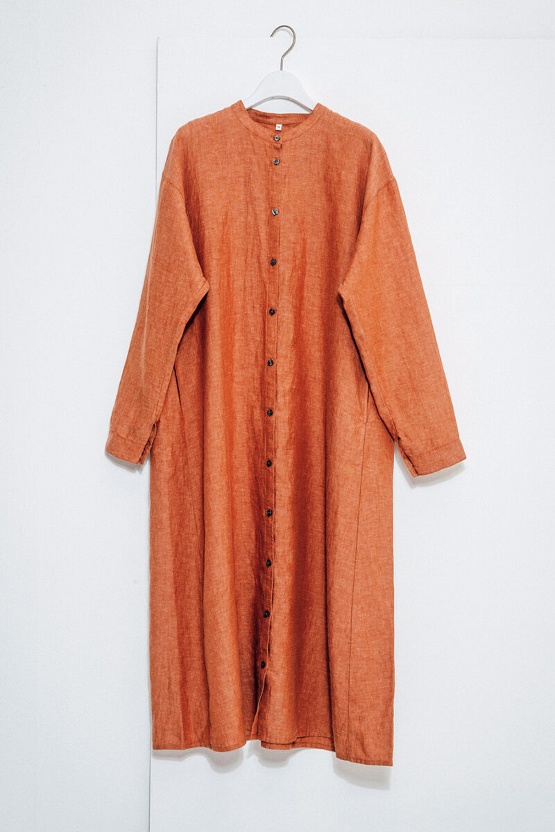 リネン洗いざらし 長袖シャツワンピース/無印良品(無印良品 銀座) price :¥6,990