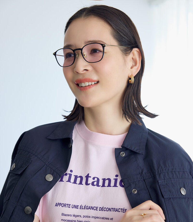 ¥5,500(レンズ代のみ)/JINS ※写真のフレームは¥14,900