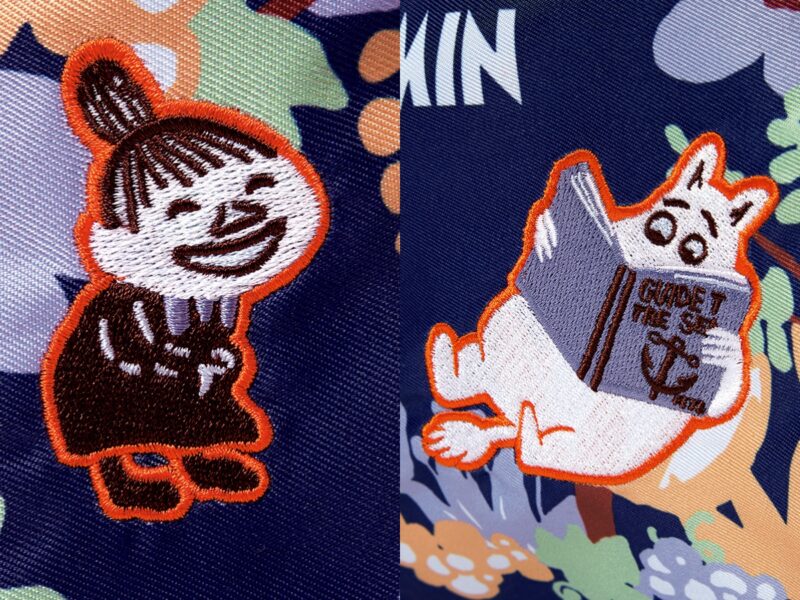 ムーミンとリトルミイは刺しゅう仕様に!