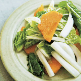 あえるだけ！超簡単
「白菜と柿のナムル風和え物」