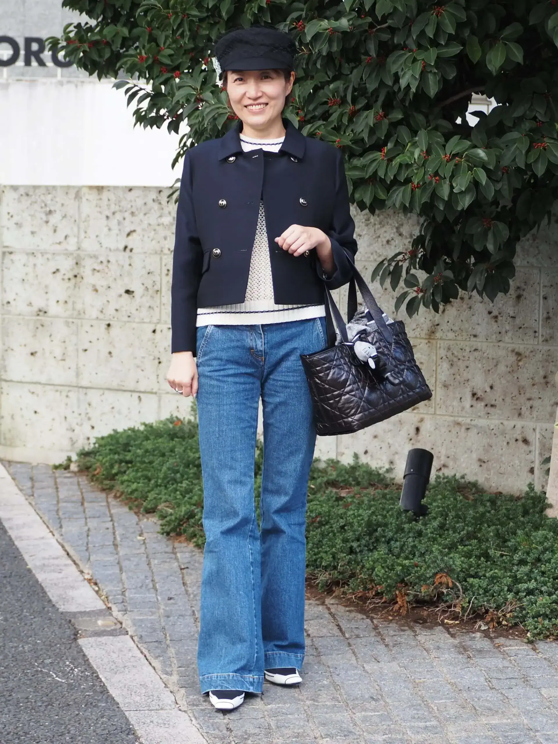 50代の春のデニムコーデ