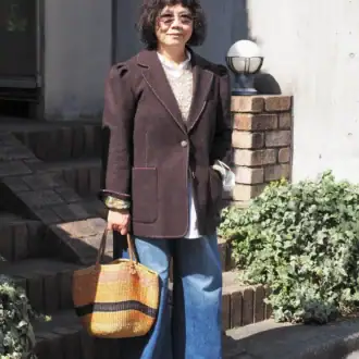 50代の春のデニムコーデ