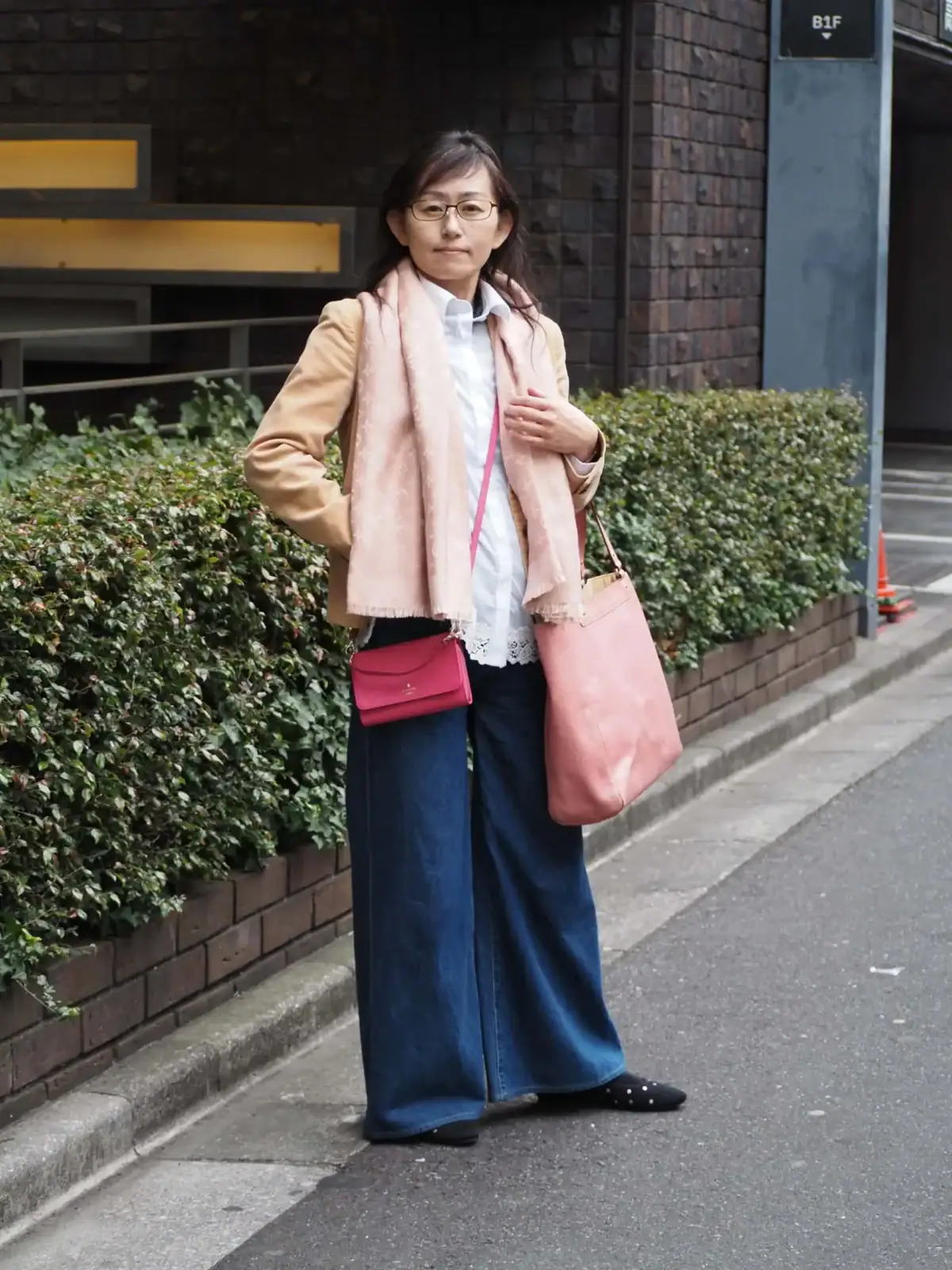 50代の春のデニムコーデ