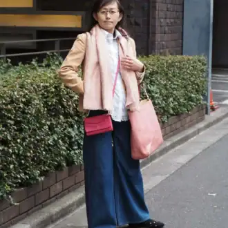 50代の春のデニムコーデ