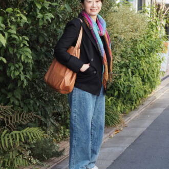 50代の春のデニムコーデ