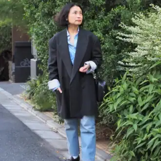 50代の春のデニムコーデ