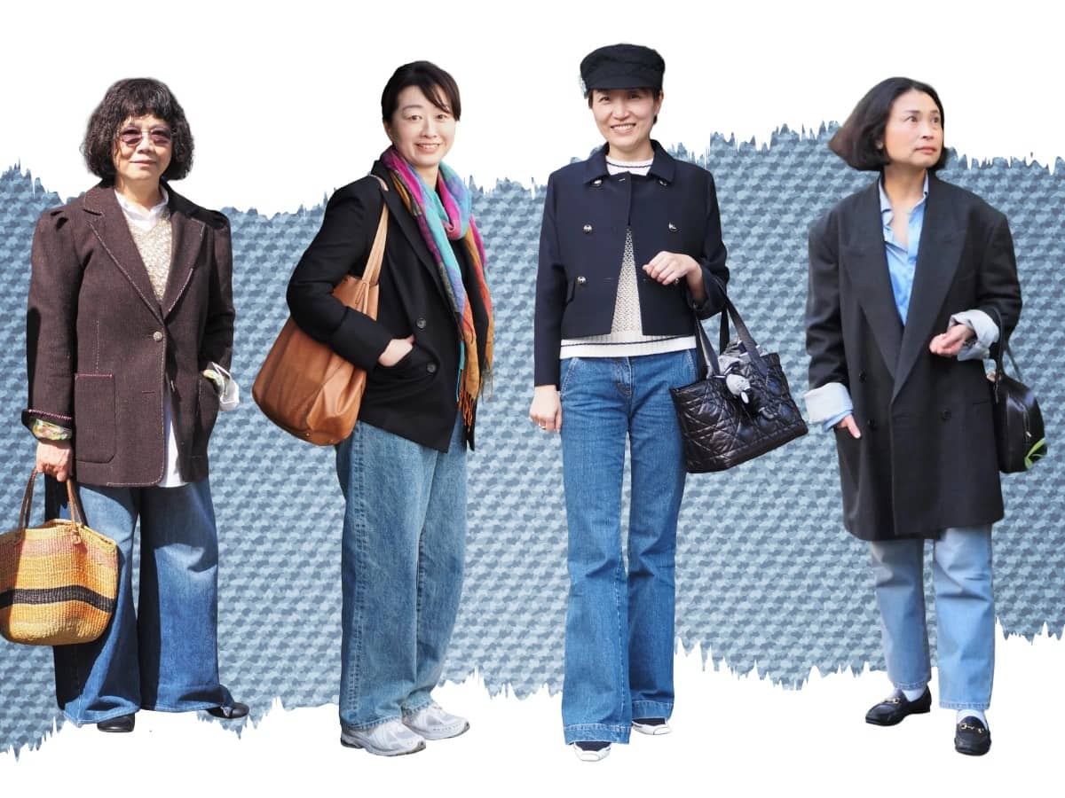 50代の春のデニムコーデ