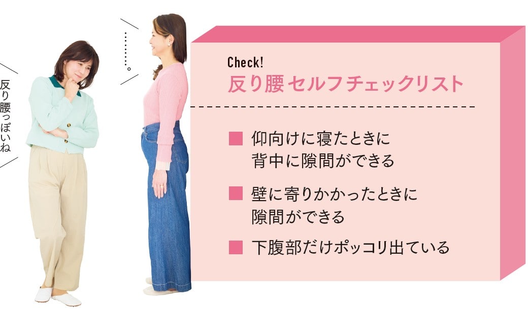 反り腰セルフチェックリスト