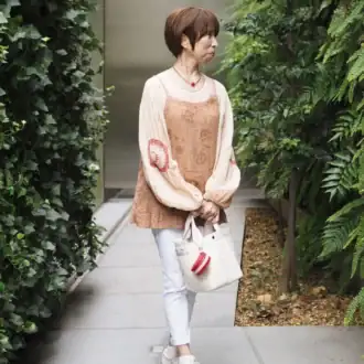 50代の春のデニムコーデ