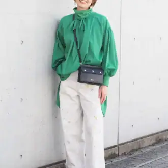 50代の春のデニムコーデ