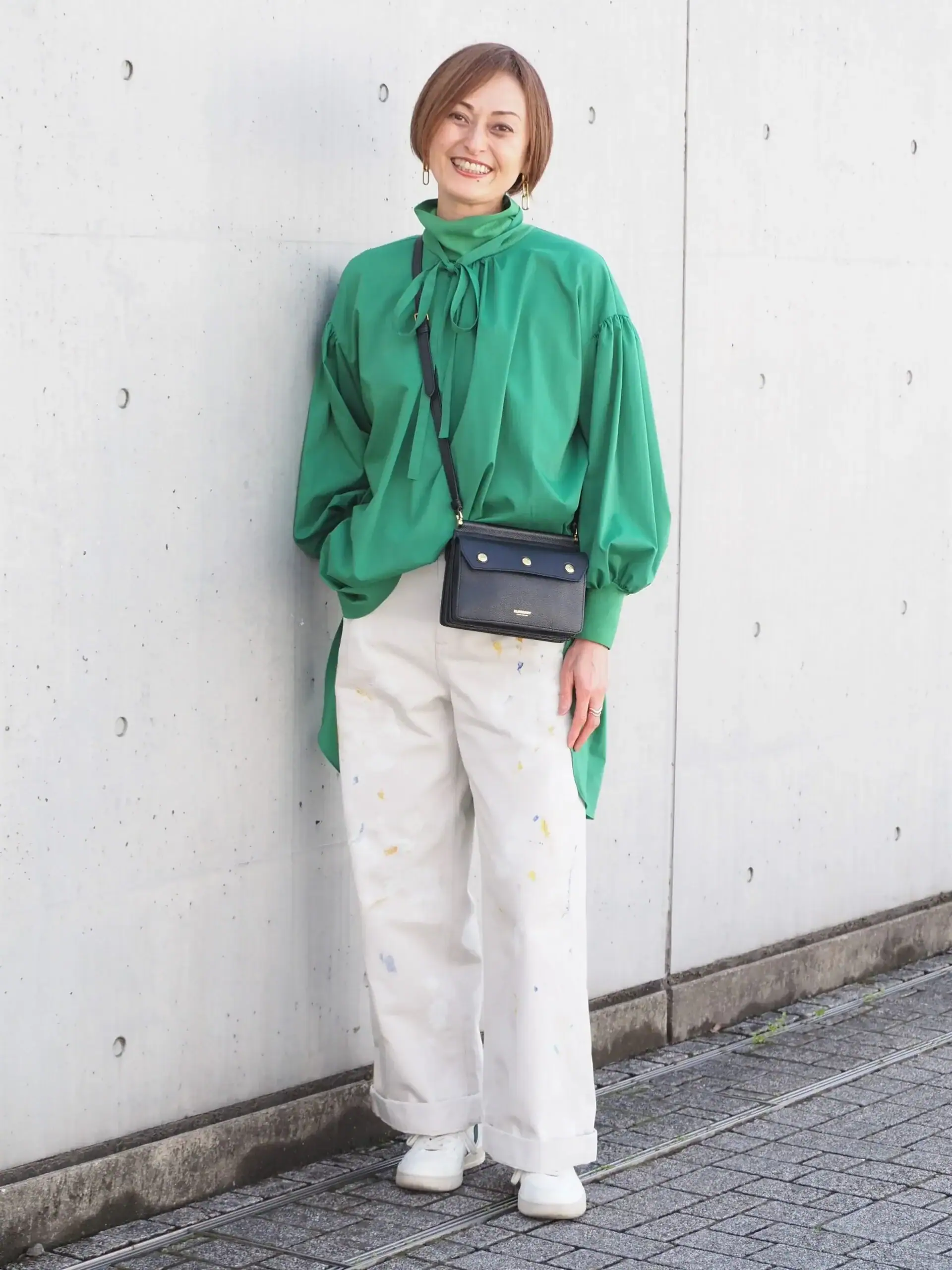 50代の春のデニムコーデ