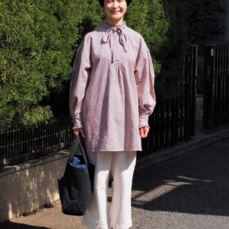 50代の春のデニムコーデ