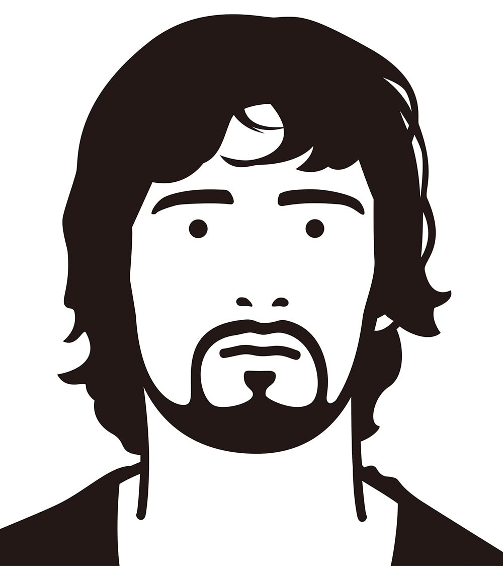 『テート美術館 － YBA&BEYOND 世界を変えた90s 英国アート』 トップ掲載作品：ジュリアン・オピー《ゲイリー、ポップスター》1998－99年、テート美術館蔵 © Julian Opie