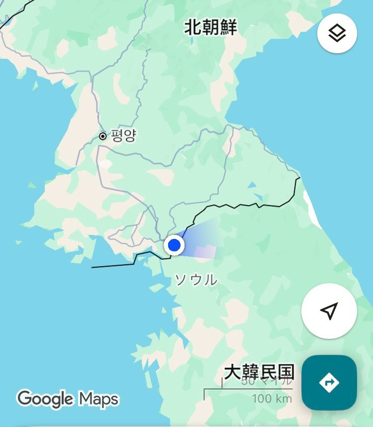 38度線から南北2kmずつ、全長約250kmにわたり設定されたDMZ（非武装地帯）