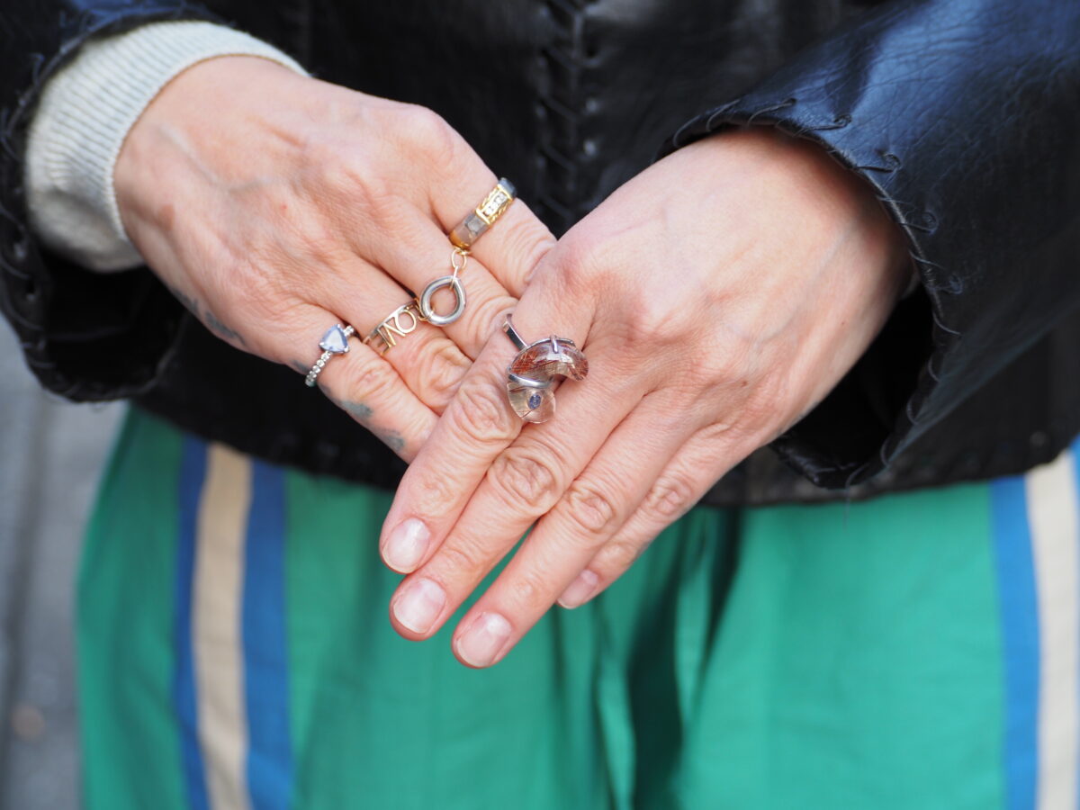 リングの重ねづけ