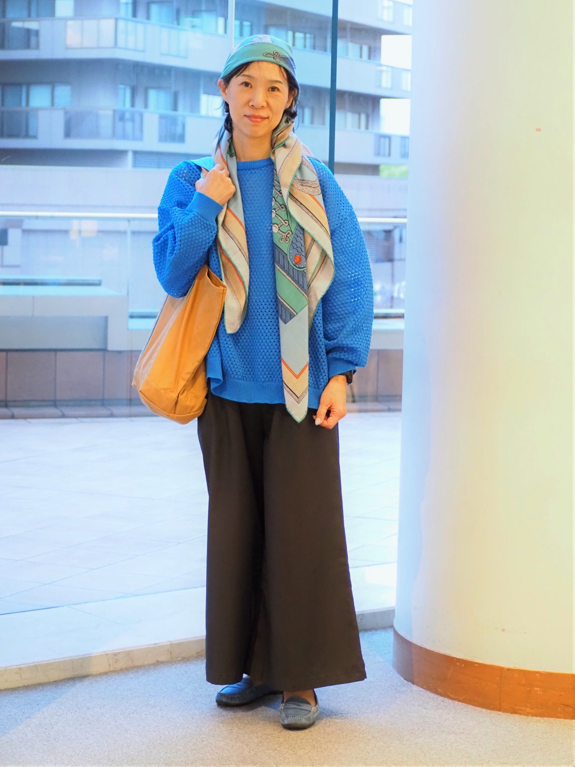 50代のスカーフアレンジ術