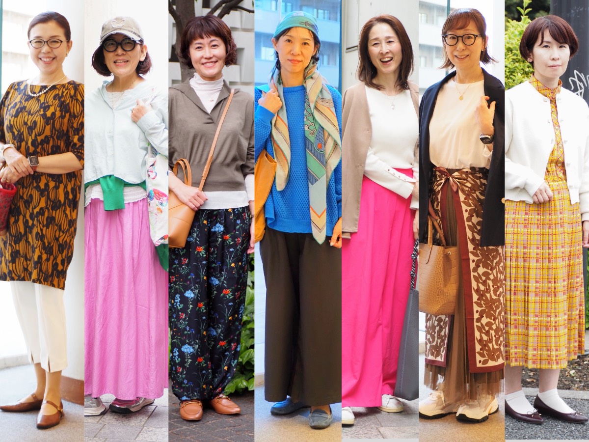 【1週間スナップ】「柄や色は難しい」を解決！ 50代の失敗しない柄&カラーコーデ7選