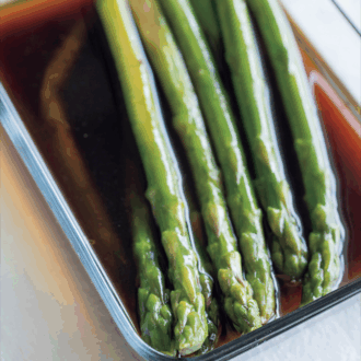 旬の美味しさそのまま！
「アスパラガスの焼き浸し」