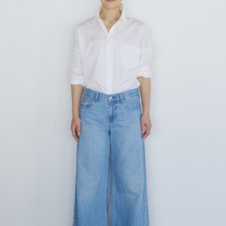 新鮮に感じるユニクロのローライズワイドジーンズ