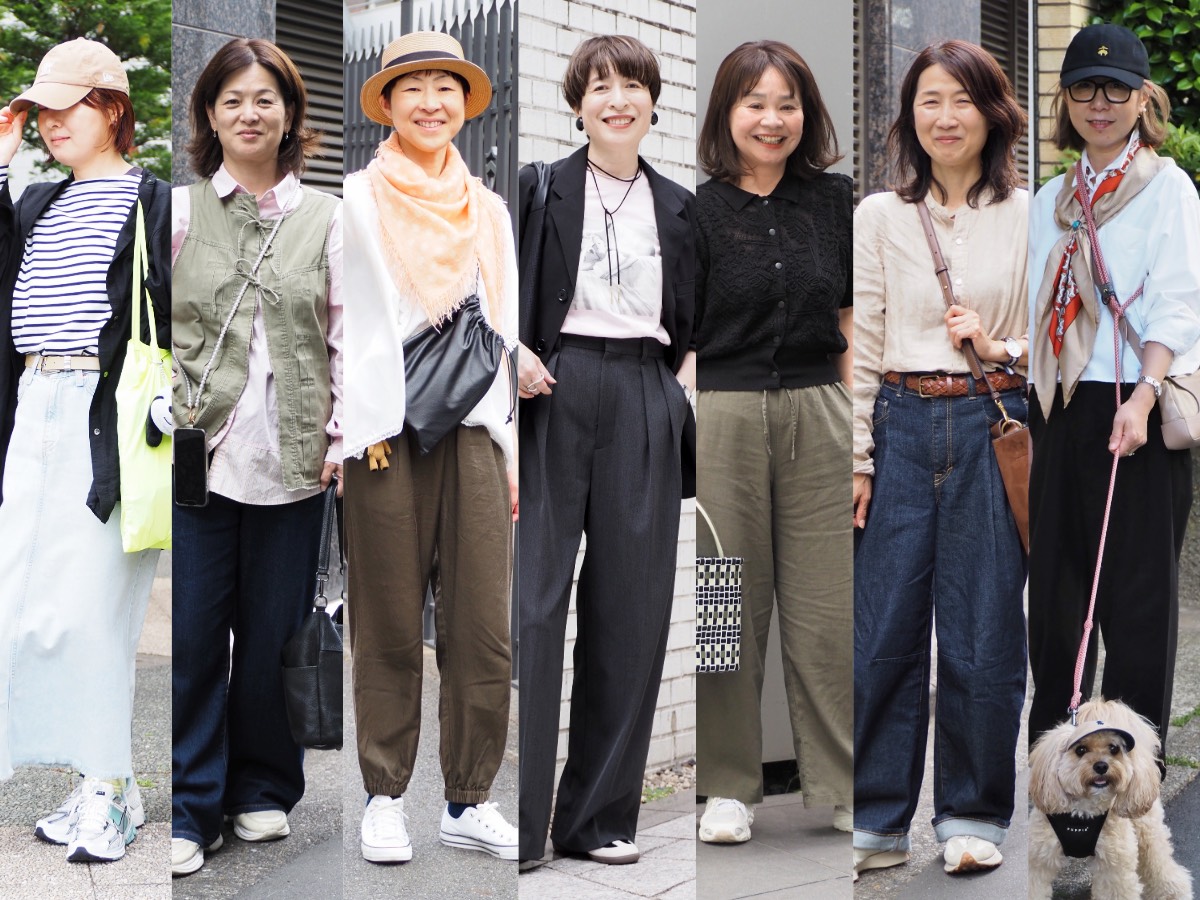【1週間スナップ】50代のための白スニーカー正解コーデ7選 “無難見えしない”コツは？