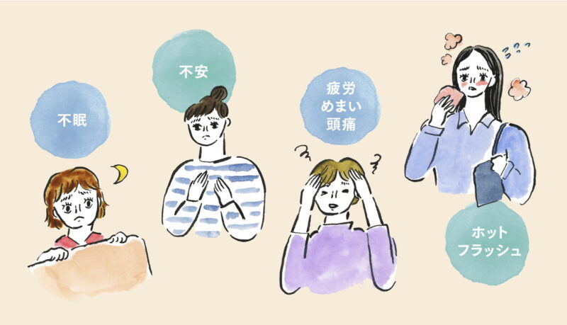 こんな更年期症状には、ブドウ種子由来プロアントシアニジンが効果あり!