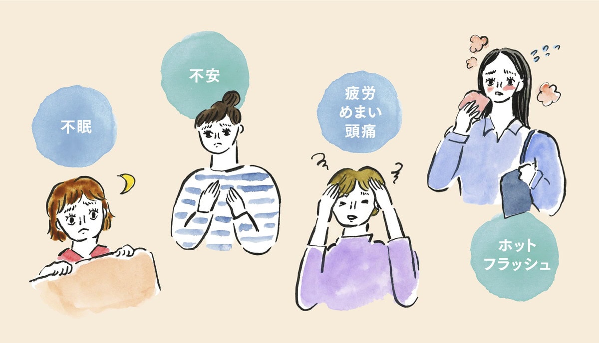 こんな更年期症状には、ブドウ種子由来プロアントシアニジンが効果あり！