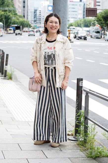 【スナップ】ヒッピースタイルが気分♡ 刺しゅうジャケット×ワイドパンツでアメリカンテイストを楽しむ！
