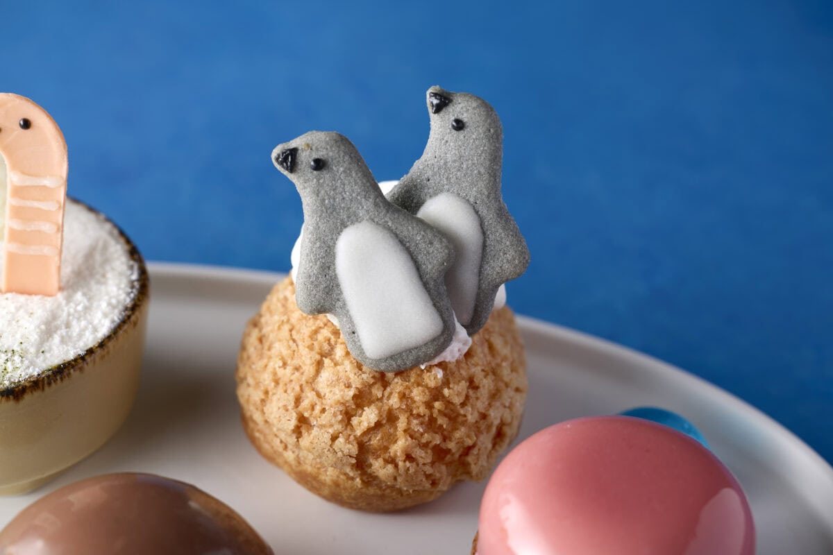 きょうだいペンギンのロックシュークリーム