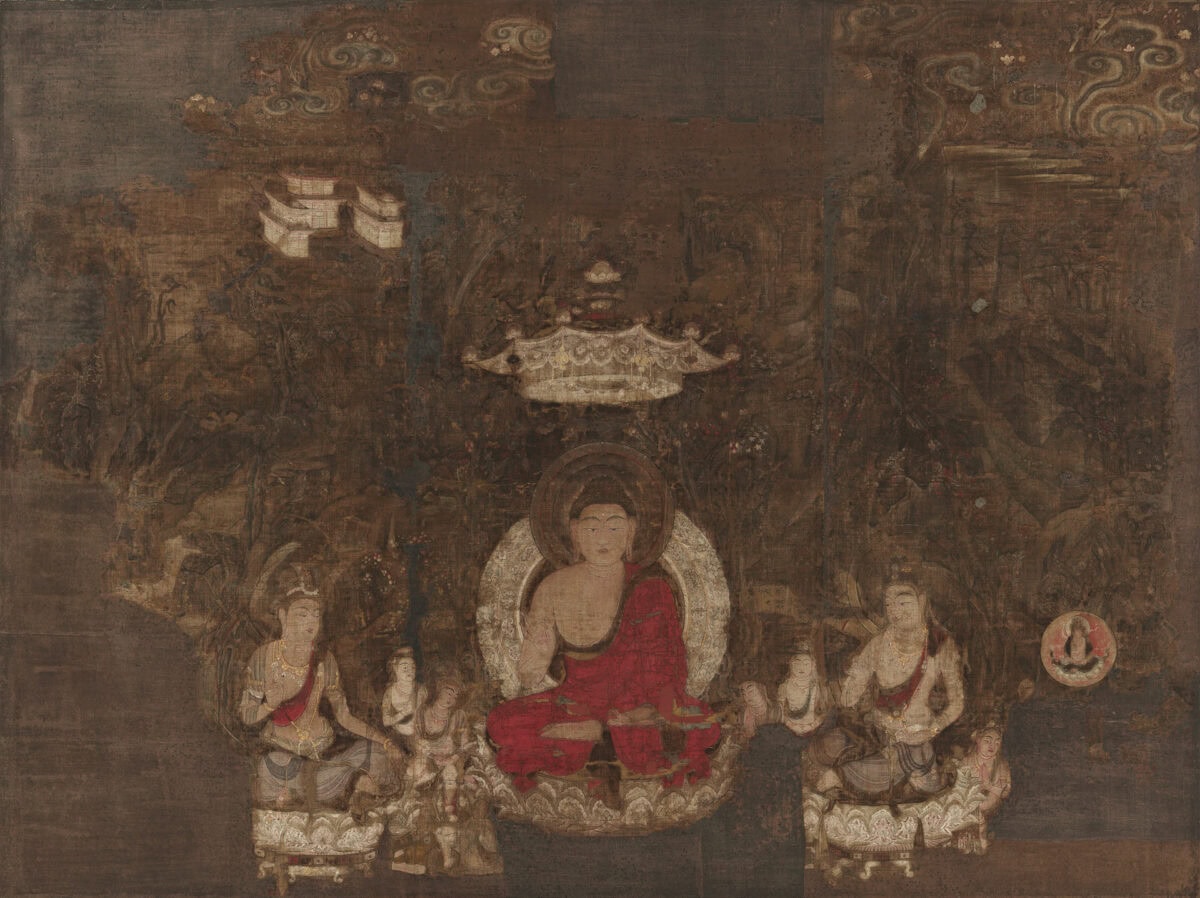 「釈迦霊鷲山説法図(法華堂根本曼陀羅)」〈奈良時代(8世紀)ボストン美術館〉Photograph © Museum of Fine Arts, Boston