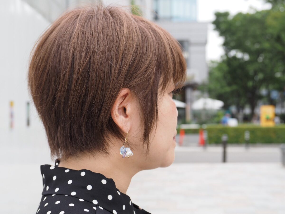 ビーズのピアス