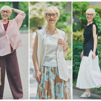 【猛暑を乗りきる、50代の涼感服】“涼しい” “ラク” “おしゃれ”を叶える旬アイテム４選　～冨永彩心さんが指南！ 毎日の装いがちょっと垢ぬけるコツ vol.9～　
