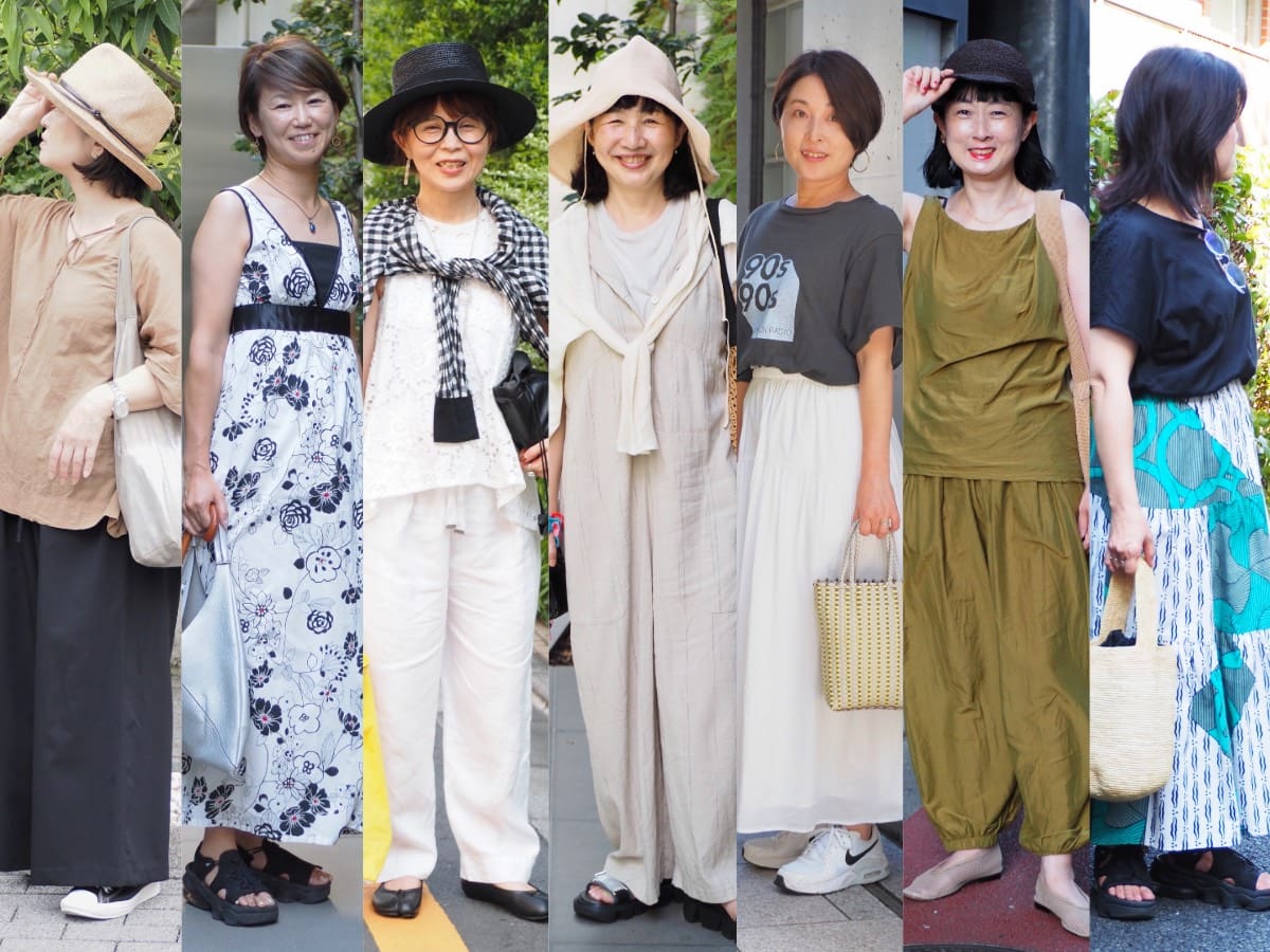 【1週間スナップ】50代の「暑くて服選びに困る……」を解決！ 軽やか素材の夏コーデ7選