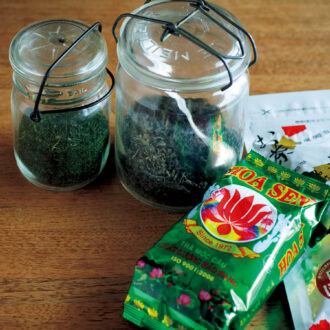 ハス茶、緑茶、ほうじ茶