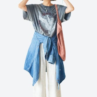 ロックTシャツで休日カジュアルを更新